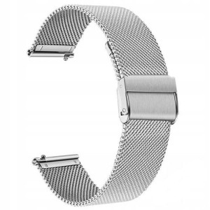 Bransoleta do zegarka - 22mm - kolor srebrny