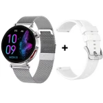 Kardiowatch GARIS EKG-GS80 - srebrny + biały pasek silikonowy