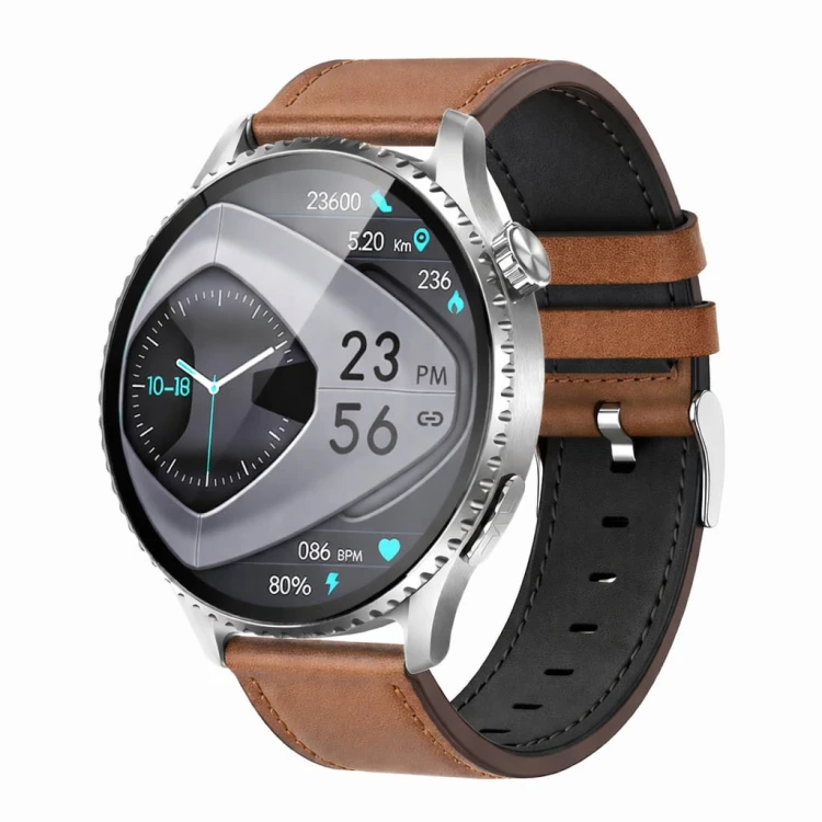 Garis EKG-GS500 - brązowy pasek skórzany - 2.jpg