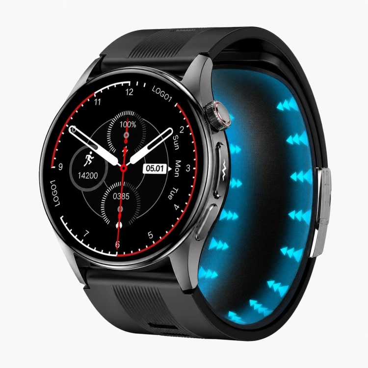 Kardiowatch EKG GARIS GS900-R PRO - czarny pasek silikonowy - 5.png