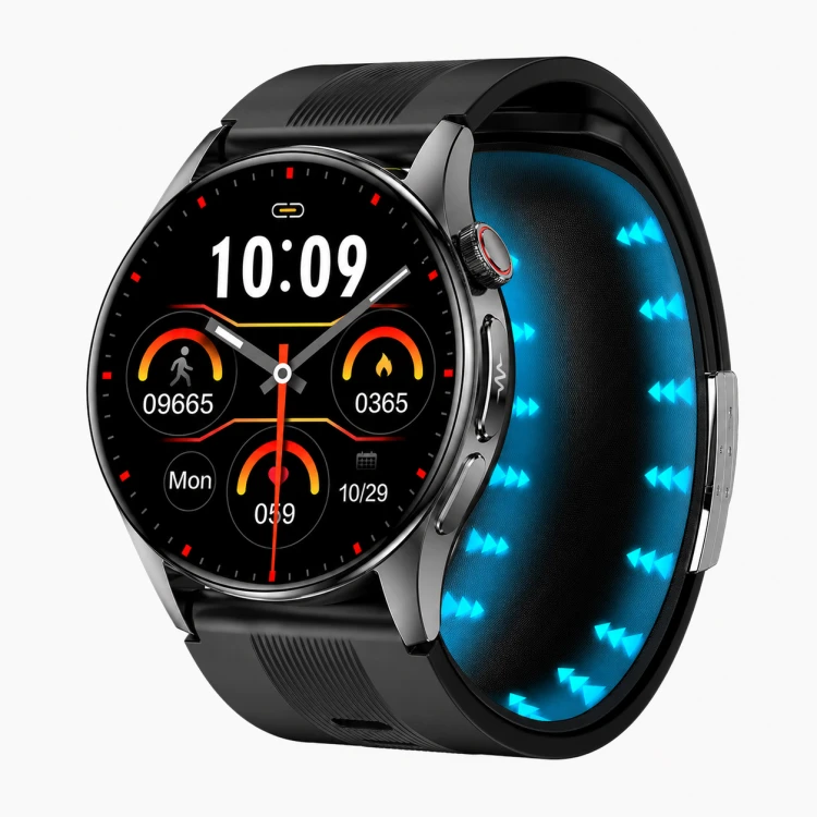 Kardiowatch EKG GARIS GS900-R PRO - czarny pasek silikonowy - 10.png