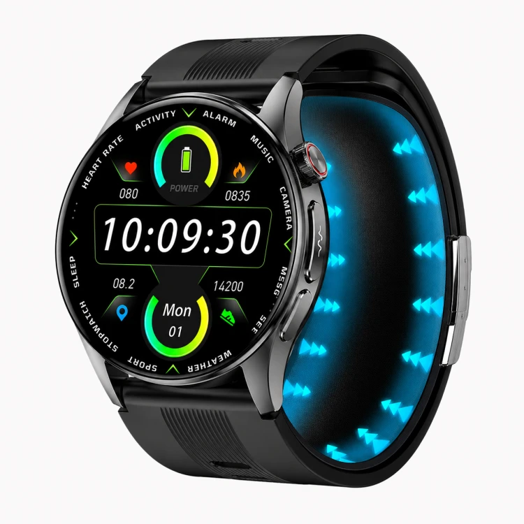 Kardiowatch EKG GARIS GS900-R PRO - czarny pasek silikonowy - 11.png