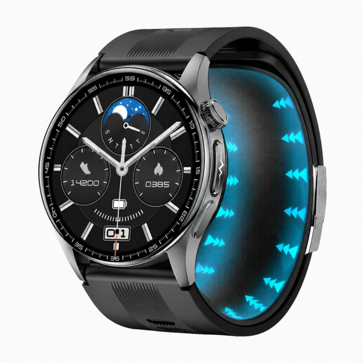 Kardiowatch EKG GARIS GS900-R PRO - czarny pasek silikonowy.png