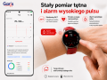 Kardiowatch GARIS EKG-GS900-R PRO - czarny pasek silikonowy