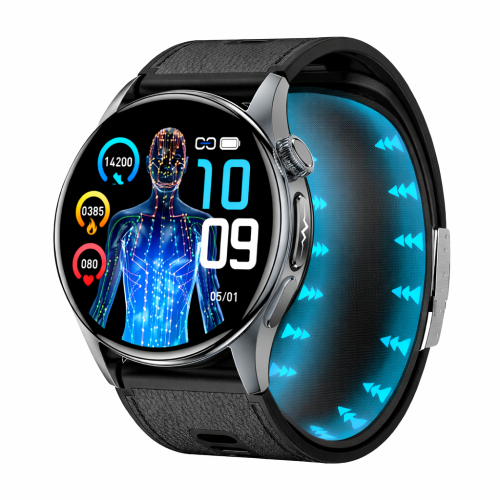 Kardiowatch GARIS EKG-GS900-R PRO - czarny pasek skórzany