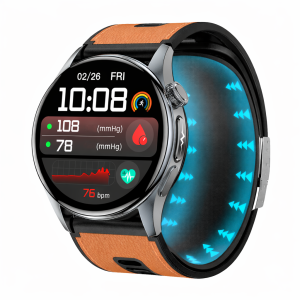 Kardiowatch GARIS EKG-GS900-R PRO - brązowy pasek skórzany