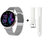 Kardiowatch GARIS EKG-GS80 - srebrny + biały pasek skórzany
